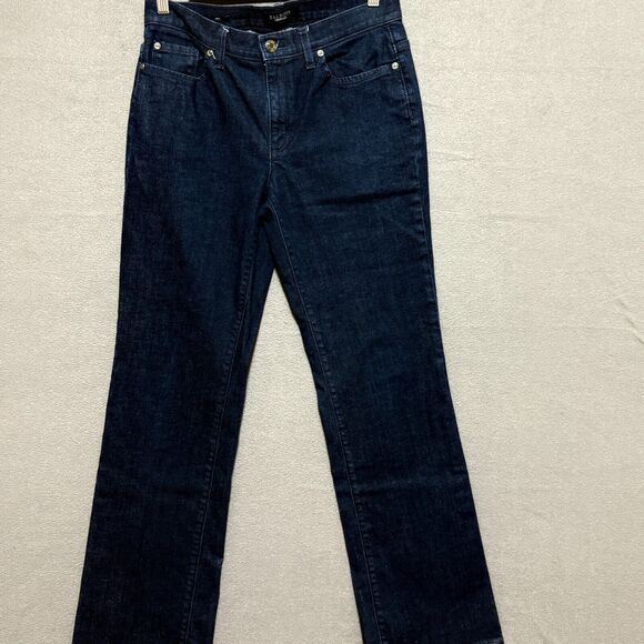 Talbots Boot Cut Jeans Womens Size 6 Dark Wash Denim - Picture 1 of 6